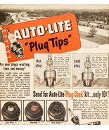 1947 Auto Lite Automotive Spark Plug Tips Advertisement Automobilia Vint... - $19.99