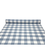 BALLARD DESIGNS BUFFALO CHECK CORNFLOWER BLUE WHITE MULTIUSE FABRIC BY Y... - $23.75