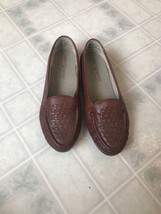 Soft Spots Women’s Brown Leather Slip-On Loafers # 070130 Size 8 WW  - £36.71 GBP