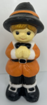 Vintage Pilgrim Boy Thanksgiving Candle 5.5&quot; SKU H211 - $16.99