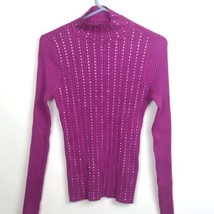 NWT INC International Concepts Rhinestone Turtleneck Womens Sweater LARG... - £31.26 GBP