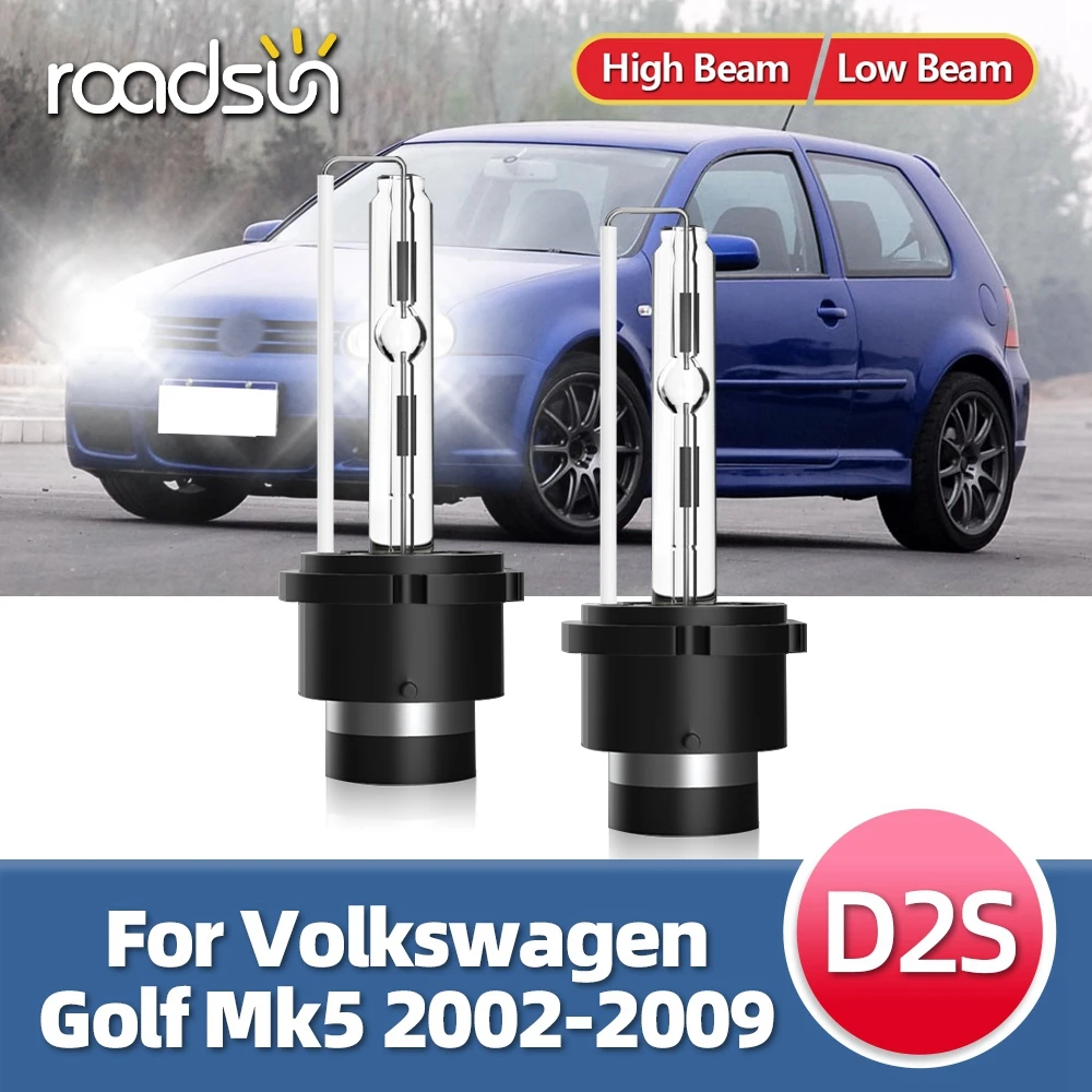 Roadsun 2pcs 35W D2S Car Headlight HID Xenon Light Bulb Lamp For Volkswagen Golf - £28.69 GBP