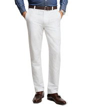 Brooks Brothers Mens White Clark Fit Supima Cotton Chino Pants, 33W x 34... - $23.95
