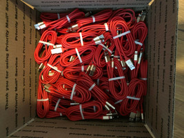 120 x Charging USB Cord Lightning cable iphone X 9 8 Red 3.3 Ft Heavy Duty Lot - £95.65 GBP