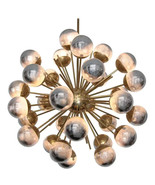 Exceptional Huge Sputnik Murano Glass and Brass Chandelier - €3.449,37 EUR