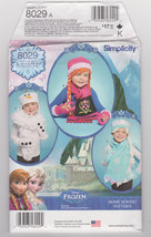 Pattern Simplicity 8029 Child Hat Mittens Scarves, Disney Frozen, 2015 - £6.29 GBP
