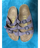 Birkenstock Women’s 37 Purple Blue Suede 3 Straps  - $43.71 CAD