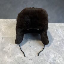 Vintage Soviet Mink Ushanka Hat Rot-Front Leningrad USSR Fur Hat Factory No 3 23 - $130.50