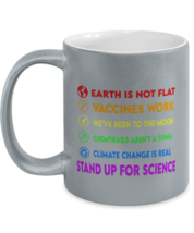 Vaccinated Mugs Stand Up For Science Silver-M-Mug  - £14.31 GBP