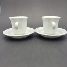 Mikasa French Countryside Set of 2 Cups and Saucers Vtg Oven Safe - £18.57 GBP