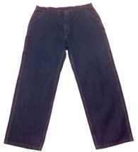 Carhartt Mens Dark Wash Carpenter Jeans Size 44x32 Nice Shape - £24.70 GBP