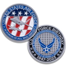 Air Force 2023 Birthday 1.75&quot; Challenge Coin - £31.62 GBP