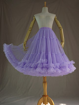 Burgundy Midi Tulle Skirt Outfit Women Custom Plus Size Full Fluffy Tulle Skirt image 12