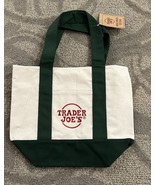 TRADER JOE’S MINI LUNCH TOTE CANVAS BAG GREEN TRIM LE NEW Exc - $358.83 MXN