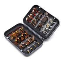 Trout Nymph Fly Fishing Lure 32Pcs/Box Dry Wet Flies Nymphs Ice Fishing Lures... - £21.02 GBP