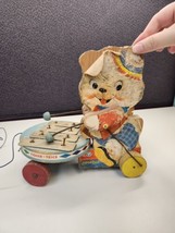 Vintage Fisher Price Ziggy Zilo 737 Musical Pull Toy Bear with Xylophone... - $10.44