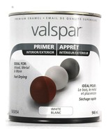 1 Can Valspar 946 mL Primer 565054 White Interior &amp; Exterior Fast Drying - £21.54 GBP