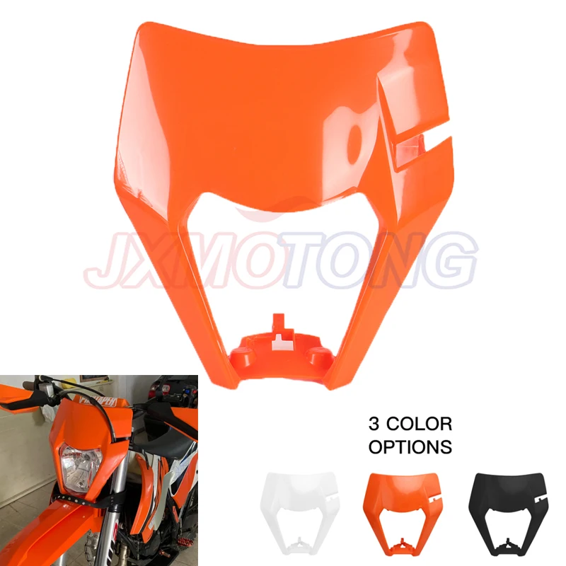For KTM EXC Headlight Plate Universal Motorcycle Headlamp Plastic Mask SX XC SXF - £17.12 GBP