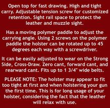 Fits Smith&Wesson 38 Special Mod 10 K-Frame 4”BBL Leather Paddle Holster #1471# image 11