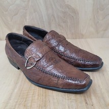 Belvedere Mens Loafers Size 11 D Antonio Brown Leather Slip On Shoes - £30.99 GBP