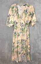 Betabrand Floral Lily Casablanca Photogenic Wrap Midi Dress size Medium - £39.80 GBP
