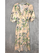 Betabrand Floral Lily Casablanca Photogenic Wrap Midi Dress size Medium - £39.30 GBP