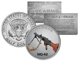 MG-42 Gun Firearm JFK Kennedy Half Dollar US Colorized Coin - £6.84 GBP