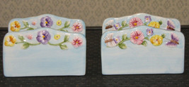 New Dept 56 Set/4 Flower/Floral Pansy Pansies Seating tiles/Candy Buffet Markers - $39.99