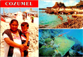 Postcard Mexico Cozumel Island of Friendly Natives and Azure Waters 6 x 4 Ins. - £4.61 GBP