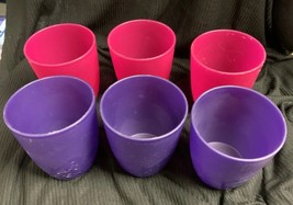 SET OF 6 TUPPERWARE #4792 10 OUNCE OPEN HOUSE PICNIC TUMBLER CUPS - $14.20