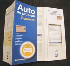 Bankamericard Premium Gold Premier Card Car No Problem Brochure Service ... - £10.25 GBP