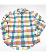 Perry Ellis America Vintage 90s Mens Button Down Shirt Multicolor Check ... - $308.38 MXN