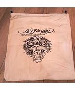 Ed Hardy Tiger Drawstring Bag Dust Cover pouch travel canvas tote cream ... - $91.26 MXN