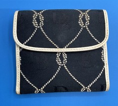 A Vintage Black and White Dooney &amp; Bourke Small Snap Wallet - £23.50 GBP