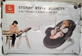 Stokke Steps Bouncer, 2 in 1 Bouncer and Newborn Set, Deep Grey - £147.09 GBP