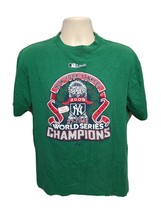 2009 NY Yankees 27th Time World Series Champions Adult Large Green TShirt - £15.72 GBP