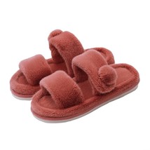 Winter New House Solid  Slippers For Women Bedroom Warm Plush Ladies Flat Shoes  - £29.31 GBP