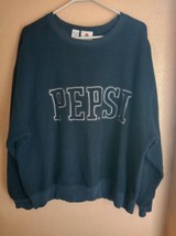 VINTAGE Pepsi Sweatshirt Womens X Large Blue Inside Out Fleece Oversized 90s * - £35.60 GBP