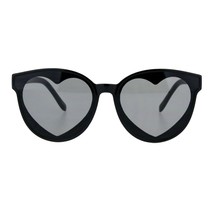 Layered Heart Sunglasses Womens Cute Fashion Round Shades UV 400 - £13.97 GBP