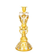 Gold-Plated Angels Desing Church Altar Candlestick 14.2&quot; - 36cm High Qua... - £219.64 GBP