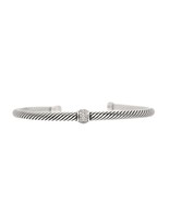 DAVID YURMAN Sterling Silver Diamond 4mm Cable Classics Station Bracelet - $705.69 CAD