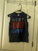 Gymboree Boys Graphic Print Muscle Shirt Tank Size 7 Blue - £17.04 GBP