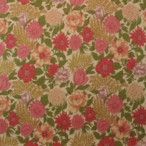 Liz Claiborne Julianna Pear Floral Cotton Basketweave Fabric By The Yard 54&quot;W - £9.39 GBP