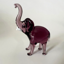 Murano Glass, Handcrafted Unique Baby Elephant Figurine, Glass Art - $21.97