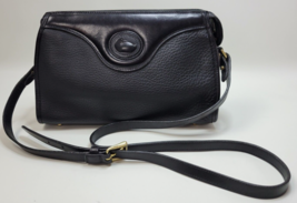 Vintage Dooney Bourke R719 Zipper Case Black Purse Shoulder Bag Riri - £55.79 GBP