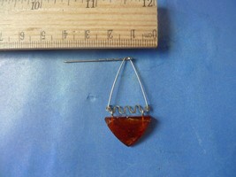 d2 Natural Cognac Honey Baltic Amber cabochon Brooch Pin Vintage Soviet ... - £15.65 GBP