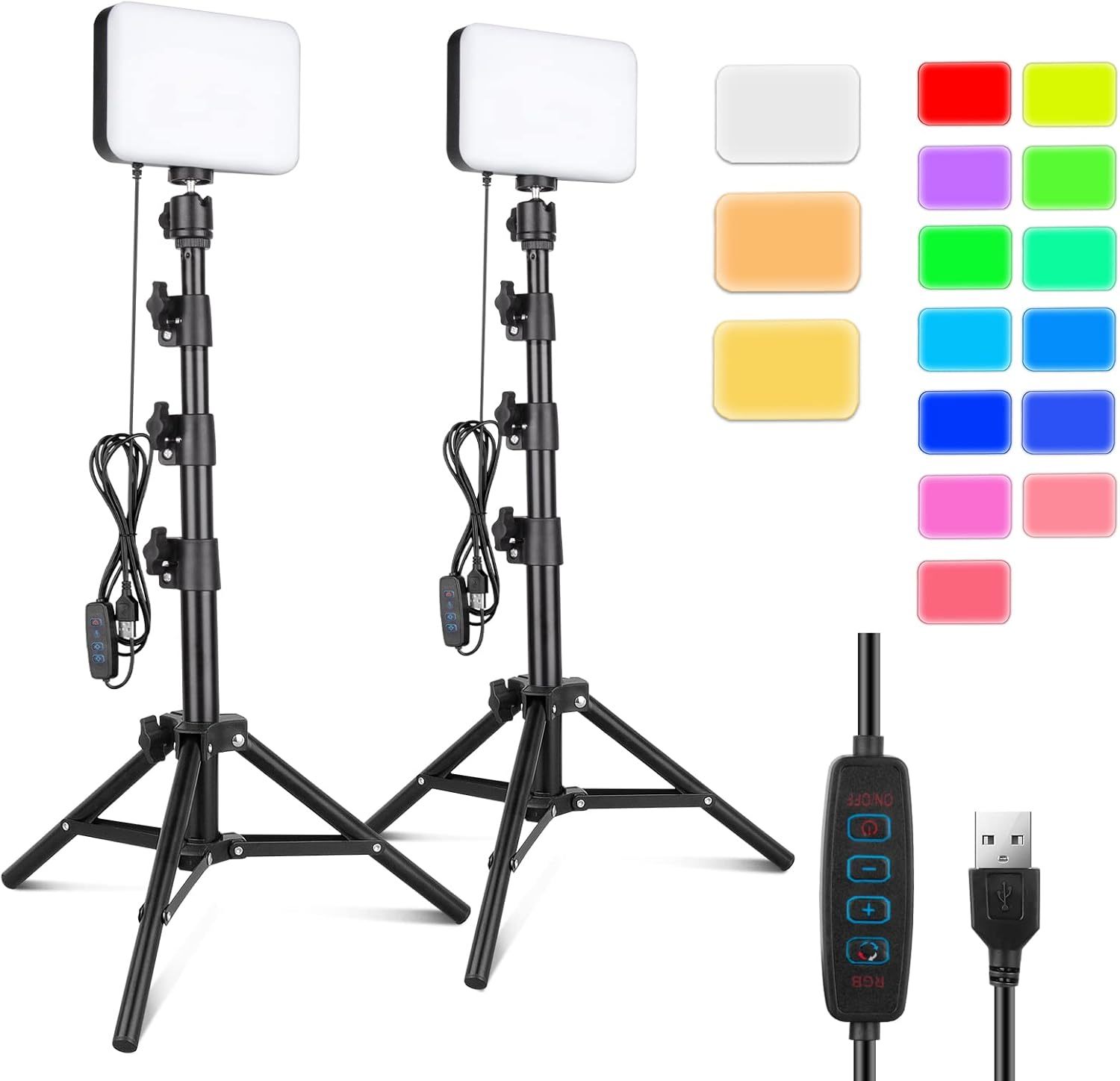 Torjim Rgb Photography Video Lighting, Studio Lights With, And Vlogging. - $43.94