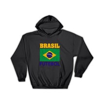 Brazil : Gift Hoodie Distressed Flag Soccer Futebol Team Brazilian Country - £28.76 GBP