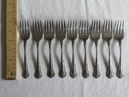 Roberts Rogers Co Korea &amp; Taiwan DELIGHT Stainless Lot of 9x Salad Forks 6&quot; - £15.72 GBP