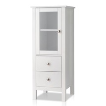 Cabinet Storage Standing Single Door Two Drawer White Bathroom Bedroom K... - £81.52 GBP